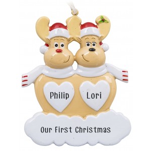 Sweet Reindeer-2 Personalized Christmas Ornament 
