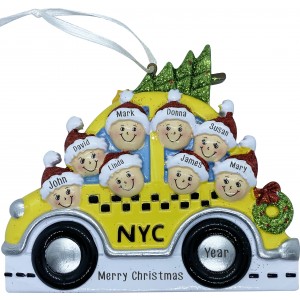 NYC Taxi Family 8 Personalized | Christmas and City