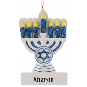 Hanukkah Personalized Christmas Ornament 