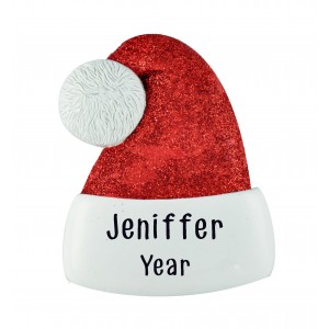 Santa Hat Personalized Christmas Ornament 