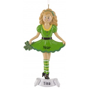 Irish Girl Personalized Christmas Ornament 