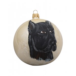 Great Dane Glass Ball Christmas Ornament