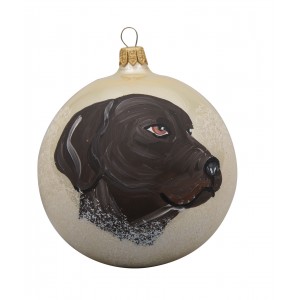 Weimaraner Glass Ball Christmas Ornament