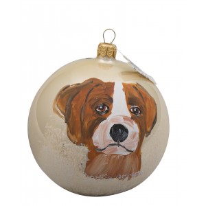 Brittany Glass Ball Christmas Ornament