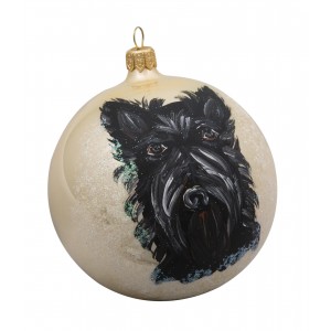 Scottish Terrier Glass Ball Christmas Ornament