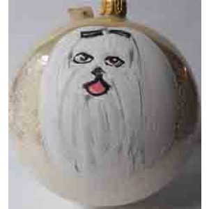 Maltese Personalized Christmas Ornament