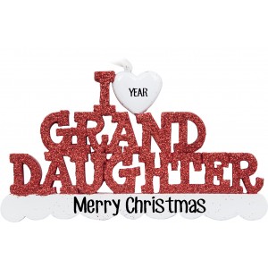 I Love My Granddaughter Personalized Christmas Ornament
