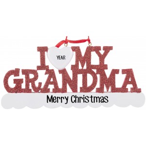 I Love My Grandma Personalized Christmas Ornament