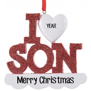  I Love My Son Personalized Christmas Ornament