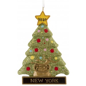Rockefeller Tree Personalized Christmas Ornament