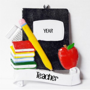 Teacher Notebook Personalized Christmas Ornament 