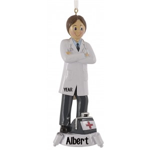 Doctor Boy Personalized Christmas Ornament 