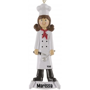 Cook Girl Personalized Christmas Ornament