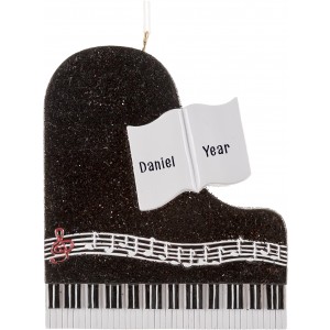 Piano Personalized Christmas Ornament