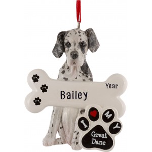 Great Dane Dog Personalized Christmas Ornament 