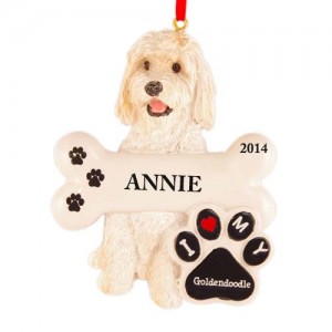 Goldendoodle Dog Personalized Christmas Ornament 