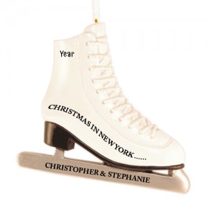 Ice Skates Personalized Christmas Ornament 
