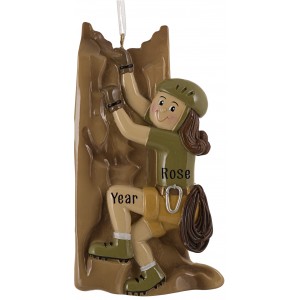 Climber Girl Personalized Christmas Ornament
