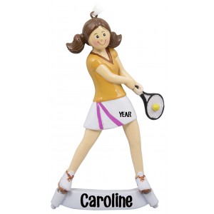 Tennis Girl Personalized Christmas Ornament