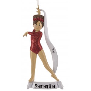 Gymnastic Girl Personalized Christmas Ornament 
