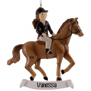 Horse With Girl Personalized Christmas Ornament