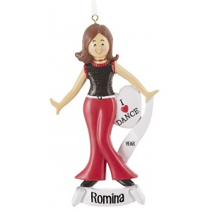 Dancing Girl Personalized Christmas Ornament