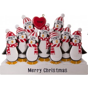 Penguin Family of 9 Table Top