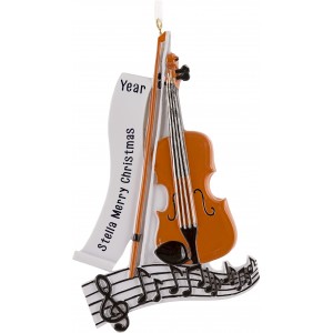 Violin Personalized Christmas Ornament