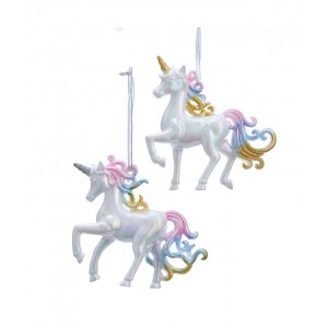4"Wht W/Mult Pastl Color Unicorn 2A