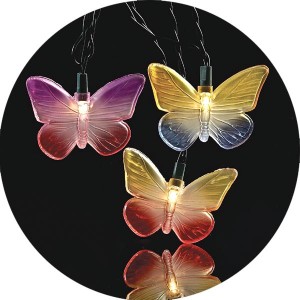 Multi-Color Butterfly Christmas Lights 