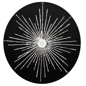 Silver Wire Snowflake with Mirror Ornament 