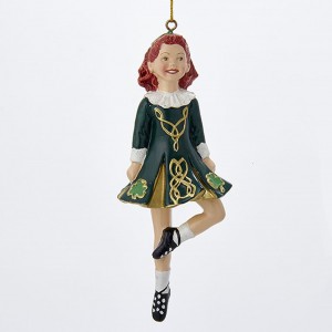 6" Resin Dancing Irish Girl Ornament