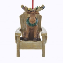 Image of 3.375"Moose On Chair W/C7+Wreath