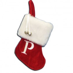 Image of 7"Red/Wht Monogram "P" Mini Stockng