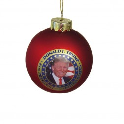 Image of 80mm Glass President Trump Ball Ornament
