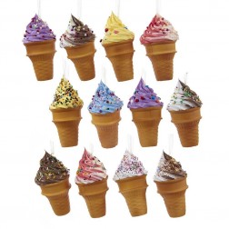 Image of 5"Foam Ice Cream Cone Orn 12/Asstd