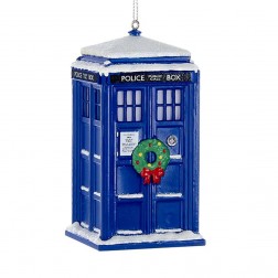 Image of 4.25"Doctor Who Tardis W/Wreath Orn