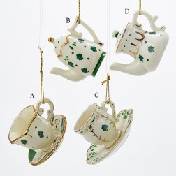Image of 2" Porcelain Irish Cup/Teapot Ornament