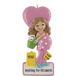 Image of Mommy To Be Pink Personalized Christmas Ornament