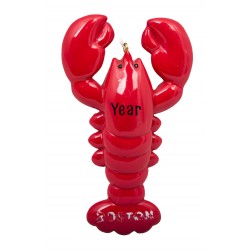Image of Lobster Personalized Christmas Ornament