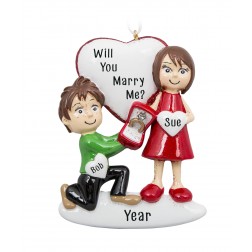 Image of "Yes I Do" Couple Personalized Christmas Ornament 