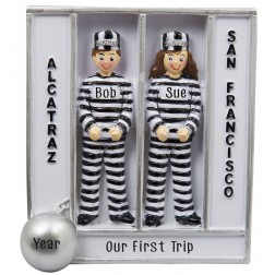Image of Prisoner Of Alcatraz Family of 2 Personalized Christmas Ornament