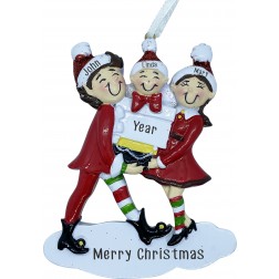 Image of Elf Family 3 Personalization Ornament
