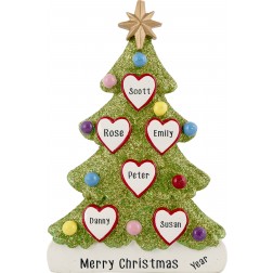 Image for Tree Love Family of 6 Personalized Christmas Ornament 