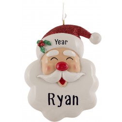 Image of Santa Face Personalized Christmas Ornament 