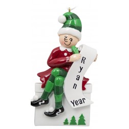 Image of Elf Things To Do Personalized Christmas Ornament 