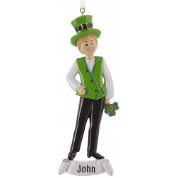 Image of Irish Boy Personalized Christmas Ornament 