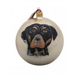 Image of Rottweiler Glass Ball Christmas Ornament 