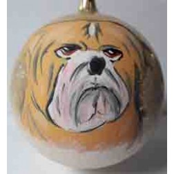 Image of Bulldog Personalized Christmas Ornament