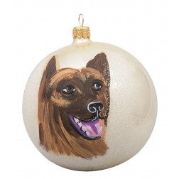 Image of German Shepherd Glass Ball Christmas Ornament